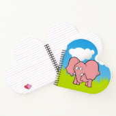 Pink Elephant Cartoon Notizbuch (Innenseite)