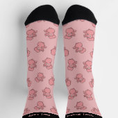 Pink Elephant Cartoon Pattern Socks Socken (Oben)