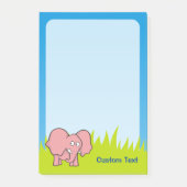 Pink Elephant Cartoon Post-it Klebezettel (Vorderseite)