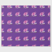 Pink Elephant cupcake Paper Wrapping Geschenkpacku Geschenkpapier (Flach)