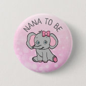 Pink Elephant dachte, NANA sei eine Babydusche Button (Vorderseite)
