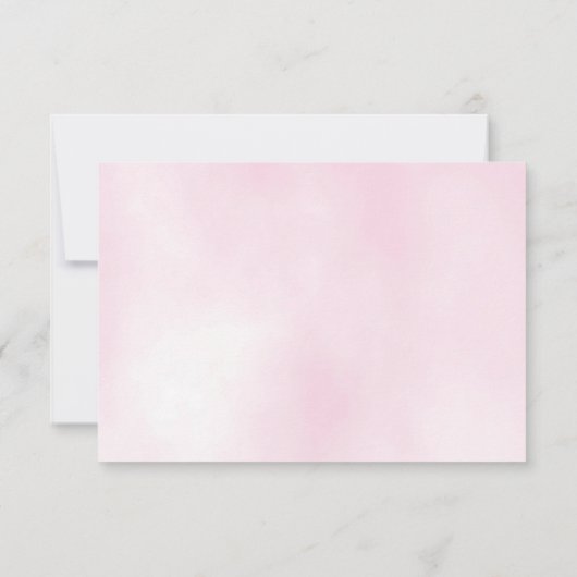 Pink Elephant Danke Karte (Rückseite)