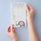 Pink Elephant, der Mommy Best Shower Game kennt Flyer (Handgriff)