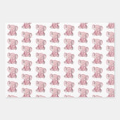 Pink Elephant Design Wrapping Paper Geschenkpapier Set (Vorderseite 2)