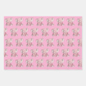 Pink Elephant Design Wrapping Paper Geschenkpapier Set (Vorderseite)
