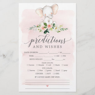Pink Elephant Double Sided Baby Showspiele