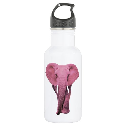 Pink Elephant Edelstahlflasche (Vorderseite)