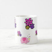 Pink Elephant Floral Tasse (Mittel)