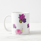 Pink Elephant Floral Tasse (Links)