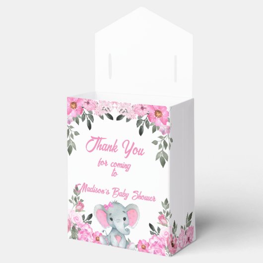 Pink Elephant Gefallen Geschenk Blumengeschenk Sch Geschenkschachtel (Geöffnet)