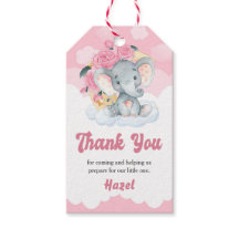 Pink Elephant Girl Baby Dusche Gefallen Tag