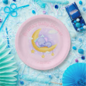 Pink Elephant Girl Baby Dusche Pappteller (Party)