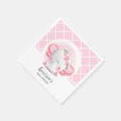 Pink Elephant Girl Baby Dusche Serviette (Ecke)