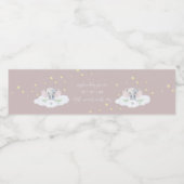 Pink Elephant Girl Baby Dusche Wasserflaschen Labe Wasserflaschenetikett (Einzelnes Label)