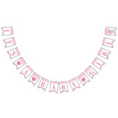 Pink Elephant Girl Baby Dusche Wimpelkette (Alle)