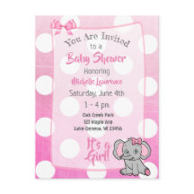 Pink Elephant Girl's Baby Shower laden ein