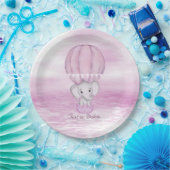 Pink Elephant Hot Air Ballon Papierplatte Pappteller (Party)