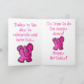 Pink Elephant Karte (Innenseite)