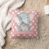 Pink Elephant Kinderzimmer Dekoration Baby Girl Kissen (Decke)
