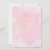 Pink Elephant Little Peanut Girl 1. Geburtstag Einladung (Rückseite)