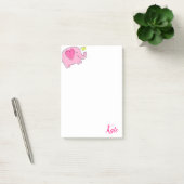 Pink-Elephant nach dem Stift Post-it Klebezettel (Büro)