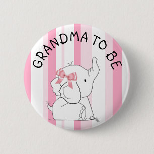 Pink Elephant Oma zu Baby Showroom Button