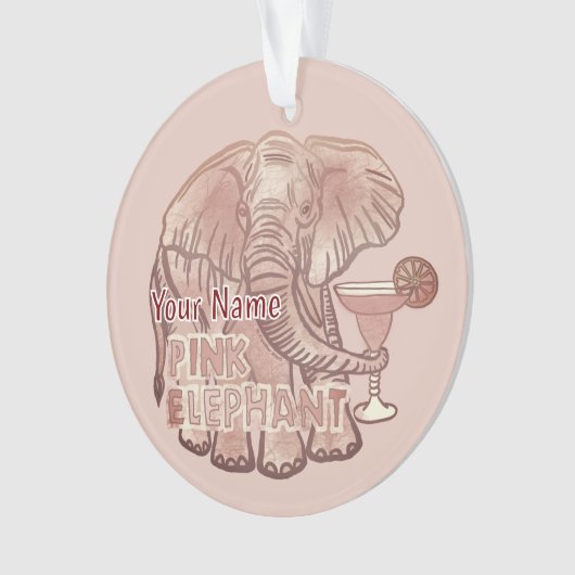 Pink Elephant Ornament (Vorderseite)