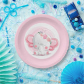 Pink Elephant Pappteller (Party)