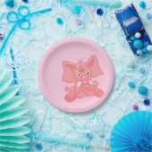Pink Elephant Pappteller (Party)