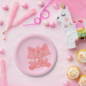 Pink Elephant Pappteller (Party)