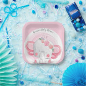 Pink Elephant Pappteller (Party)