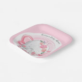 Pink Elephant Pappteller (Gewinkelt)