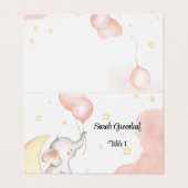 Pink Elephant Platzkarte (Außenseite Aufgefaltet)