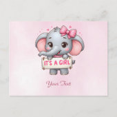 Pink Elephant Postcard Postkarte (Vorderseite)