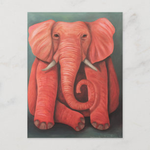 Pink Elephant Postkarte