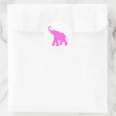 Pink Elephant Runder Aufkleber (Tasche)