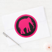 PINK ELEPHANT RUNDER AUFKLEBER (Umschlag)