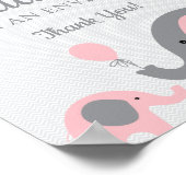 Pink Elephant schreiben Sie Ihre Name-Adresse auf  Poster (Ecke)