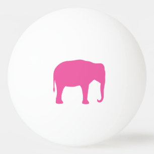 Pink Elephant Silhouette Tischtennisball