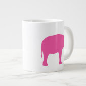 Pink Elephant Silhouetten Jumbo-Tasse (Vorderseite Rechts)