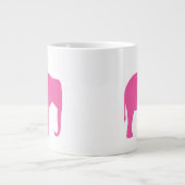 Pink Elephant Silhouetten Jumbo-Tasse (Vorderseite)
