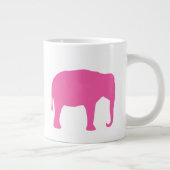 Pink Elephant Silhouetten Jumbo-Tasse (Rechts)