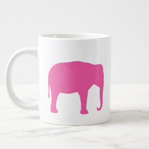 Pink Elephant Silhouetten Jumbo-Tasse