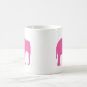 Pink Elephant Silhouetten Kaffeetasse (Mittel)