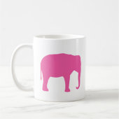 Pink Elephant Silhouetten Kaffeetasse (Links)