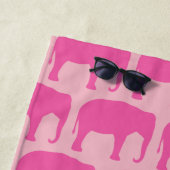 Pink Elephant Silhouetten Muster Strandtuch (Beispiel)