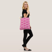 Pink Elephant Silhouetten Muster Tasche (Am Model)