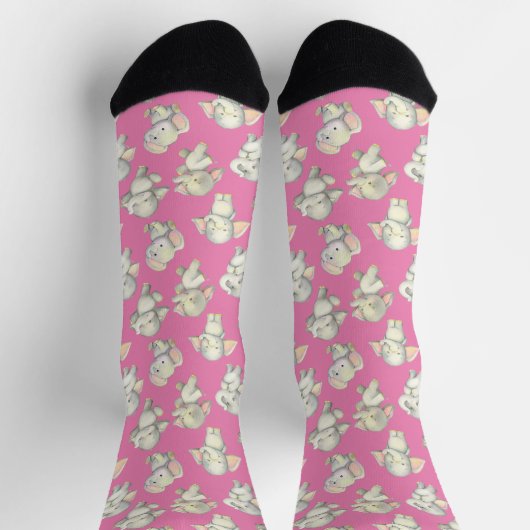 Pink Elephant Socks Socken (Oben)