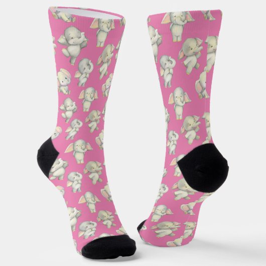 Pink Elephant Socks Socken (Gewinkelt)