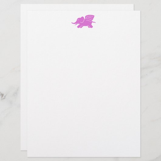 Pink Elephant Stationery (Vorne/Hinten)